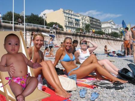Moi et mes copines à la plage !