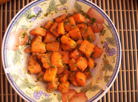 Salade de carottes au persil et cumin.