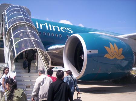En route pour le Vietnam. Coucou maman.
