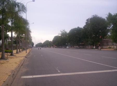 Une grande avenue à My tho.