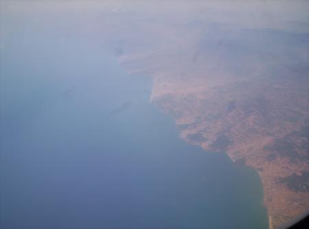 Les plages du maroc vues de l'avion.